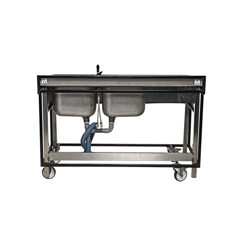 Evier double 140 x 70 x H 85 cm