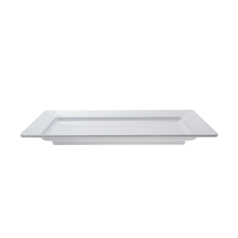 Plat blanc en mélamine 50 x 27 cm