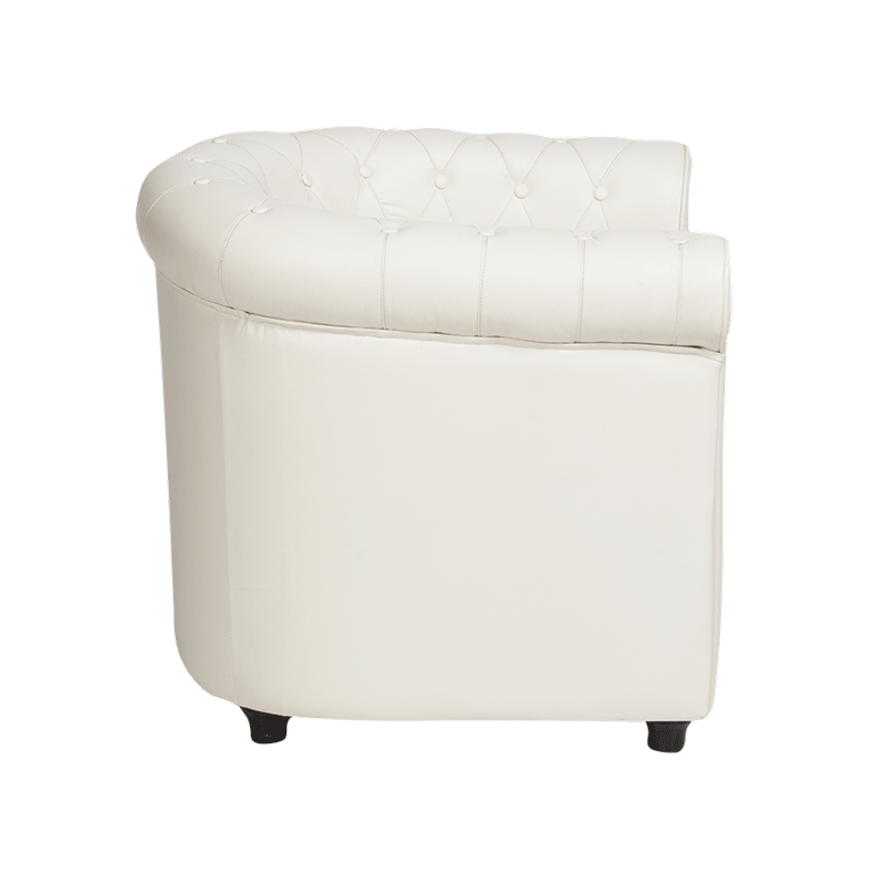 Witte Chesterfield clubzetel 82 x 75 cm H 75 cm
