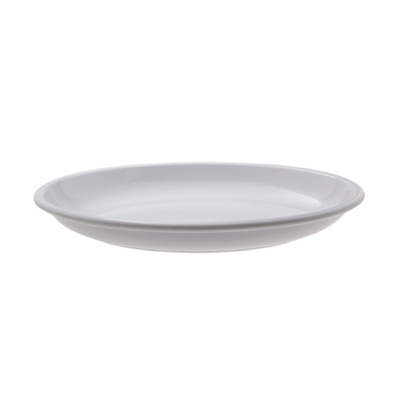 Plat ovale blanc en mélamine 50 x 36 cm