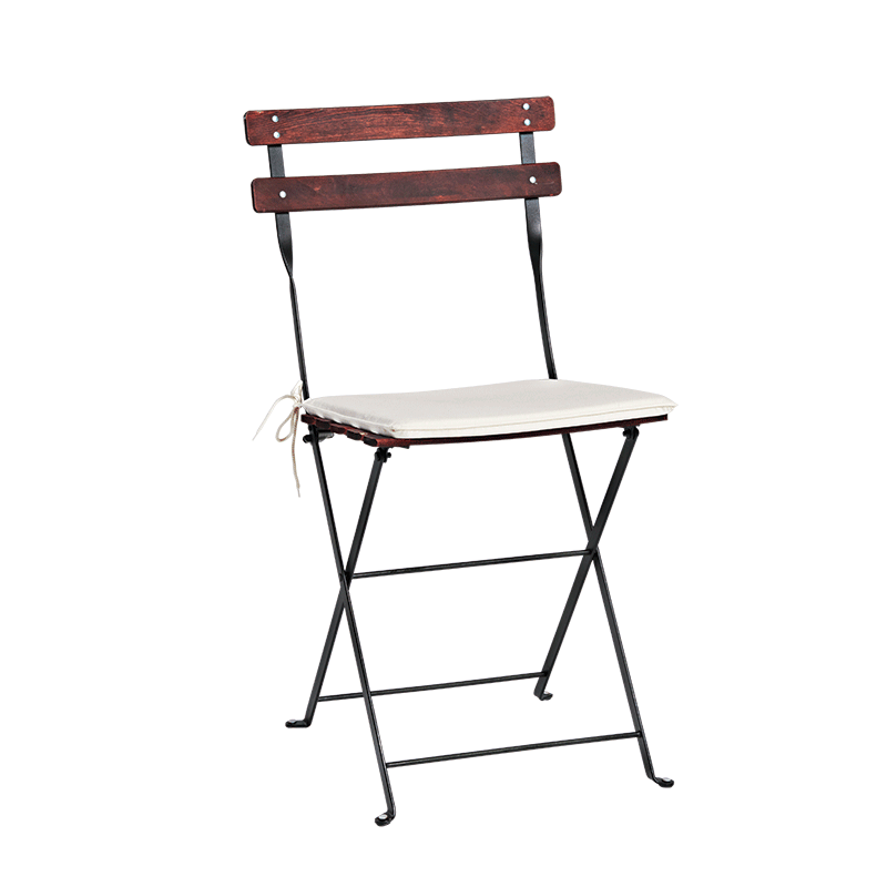 Chaise Simplex à lattis en bois acajou 