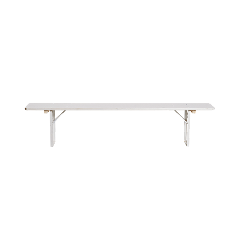 Witte bierbank 27 x 220 cm