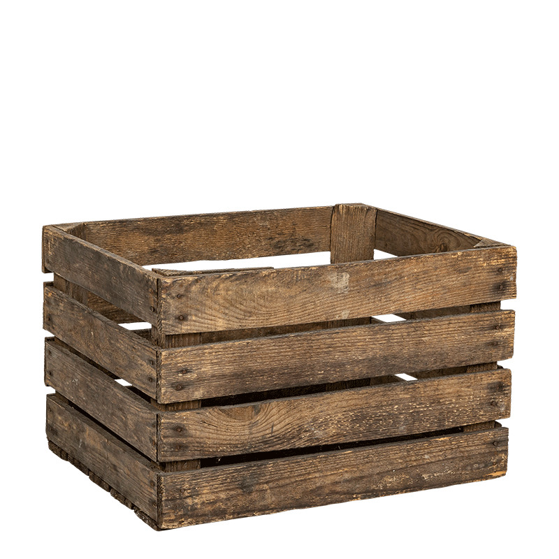 Houten kist, Vintage 24 x 55 cm H 35 cm