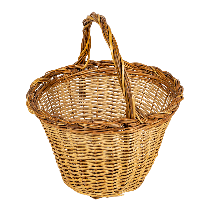 Panier Vintage en osier Ø 26/44 cm H 24/30 cm