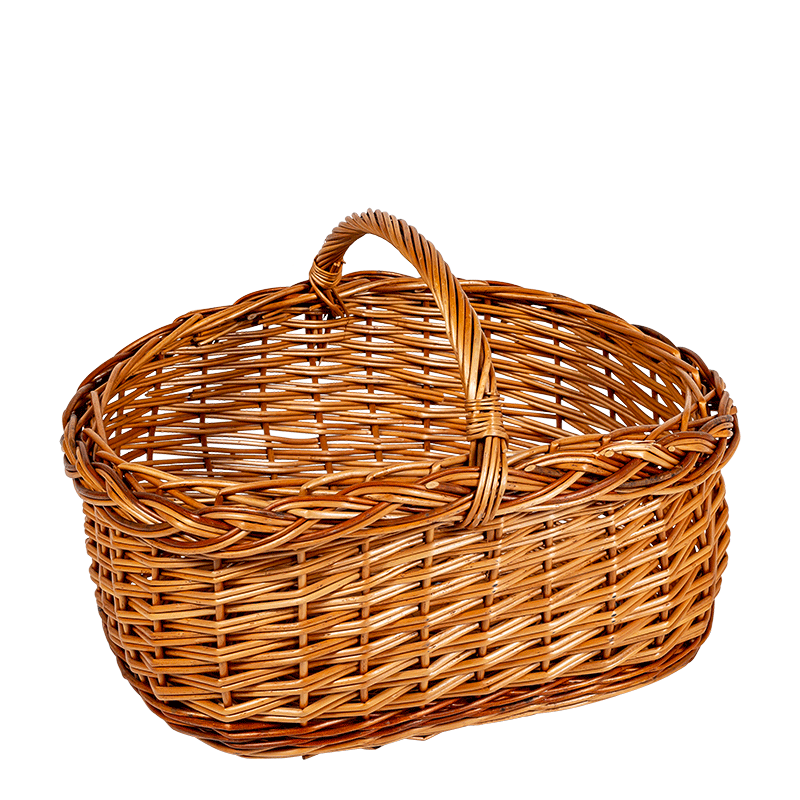 Panier Vintage en osier Ø 26/44 cm H 24/30 cm