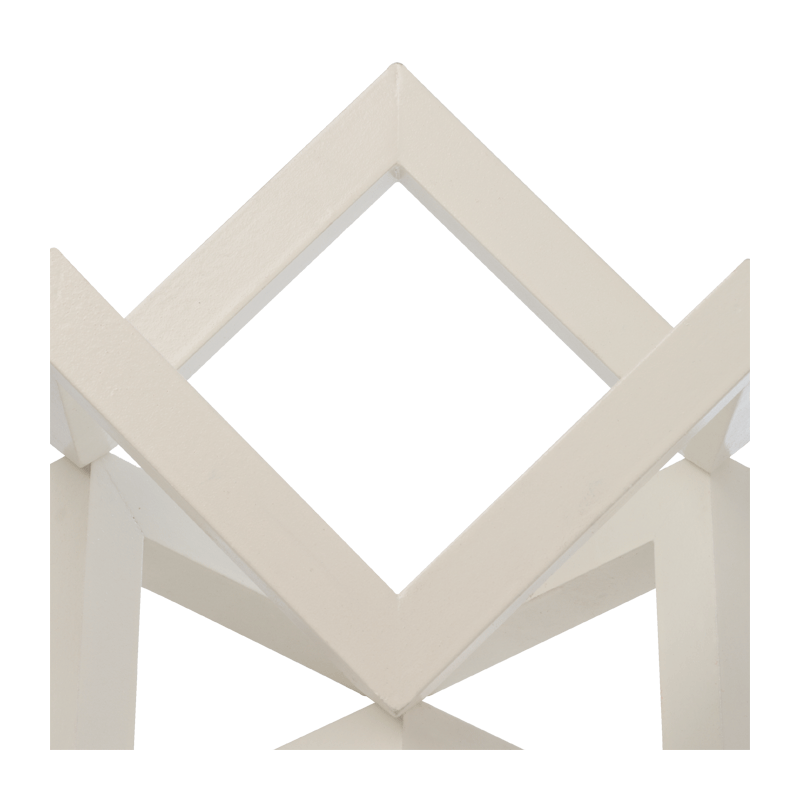 Support de plat en bois empilable blanc (à l'unité)