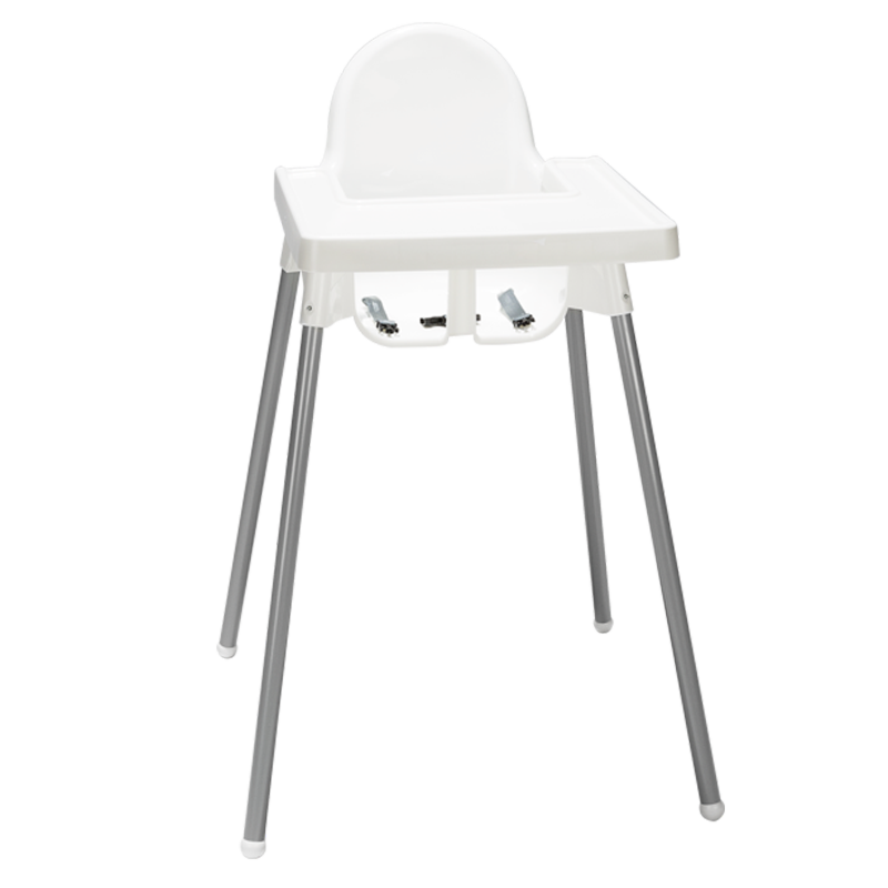 Chaise haute bébé 62 x 58 cm H 90 cm