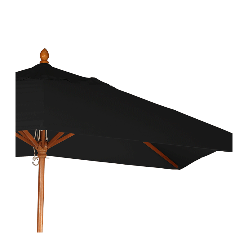 Parasol Louisiane noir 300 x 300 cm + socle acier 30 x 30 cm