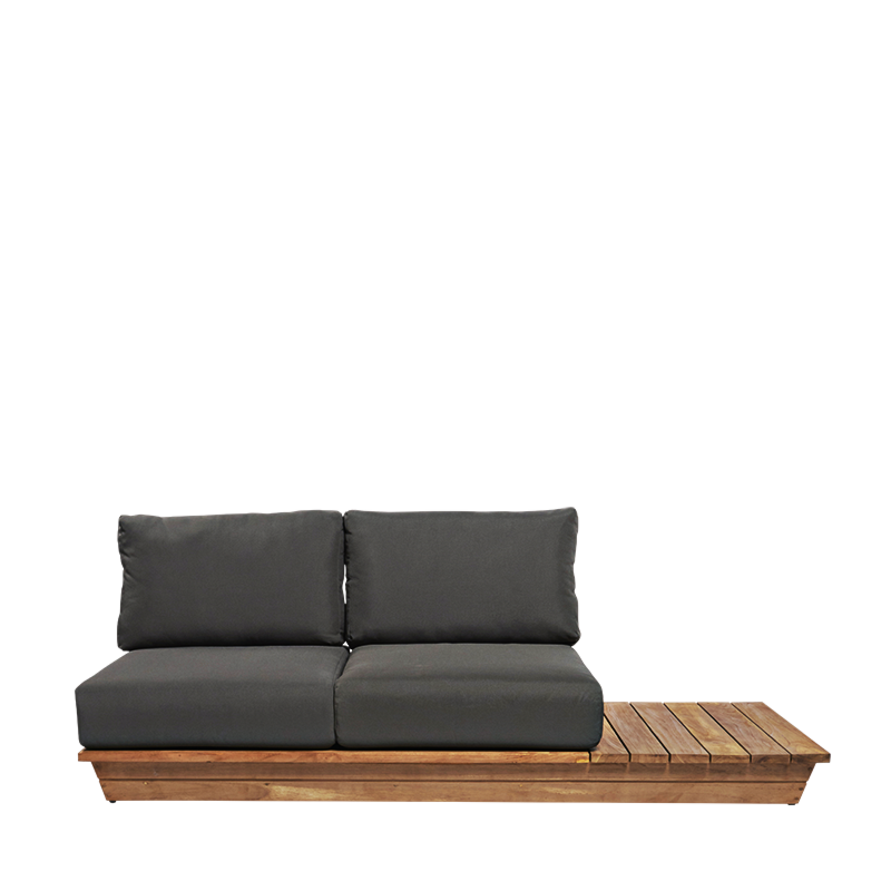 Canapé 2 places Lounge Grey 76 x 204 cm H 70 cm