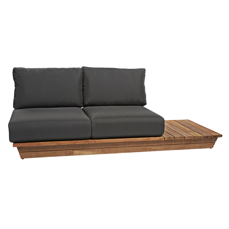 Canapé 2 places Lounge Grey 76 x 204 cm H 70 cm