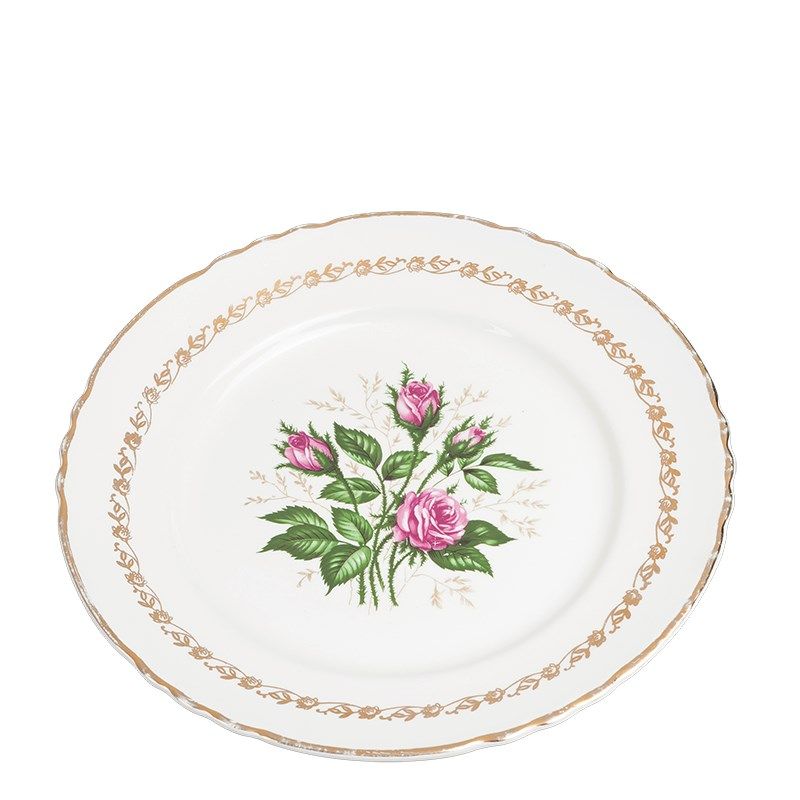 Groot bord Vintage gebloemd Ø 23-25 cm
