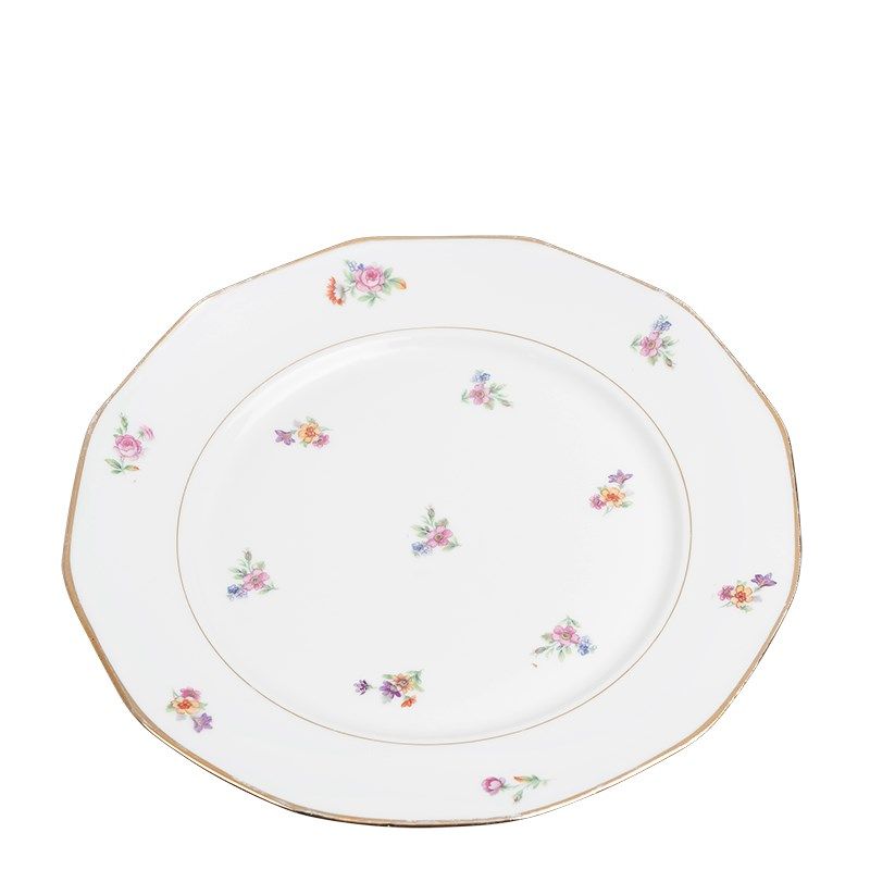 Groot bord Vintage gebloemd Ø 23-25 cm