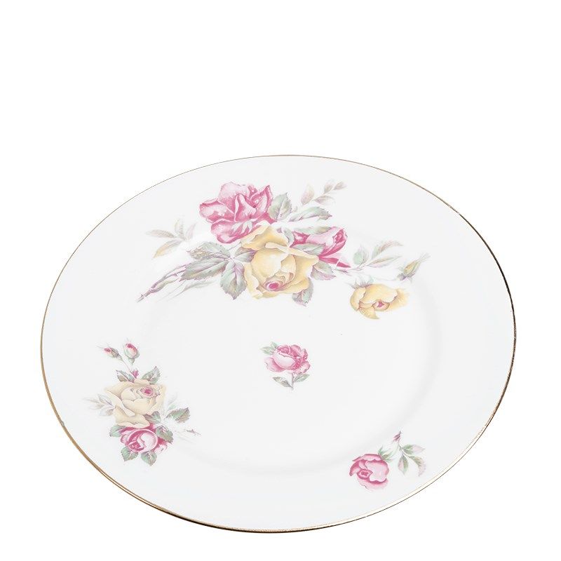 Groot bord Vintage gebloemd Ø 23-25 cm
