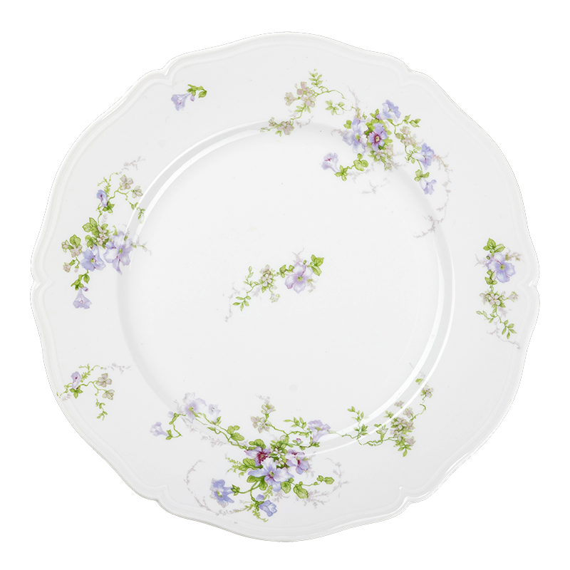 Groot bord Vintage gebloemd Ø 23-25 cm