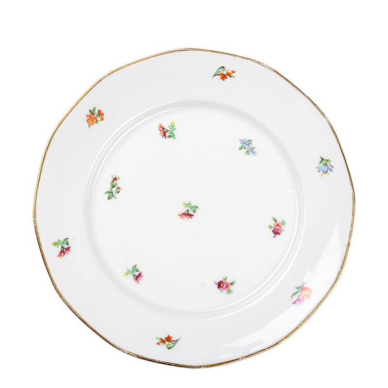 Groot bord Vintage gebloemd Ø 23-25 cm