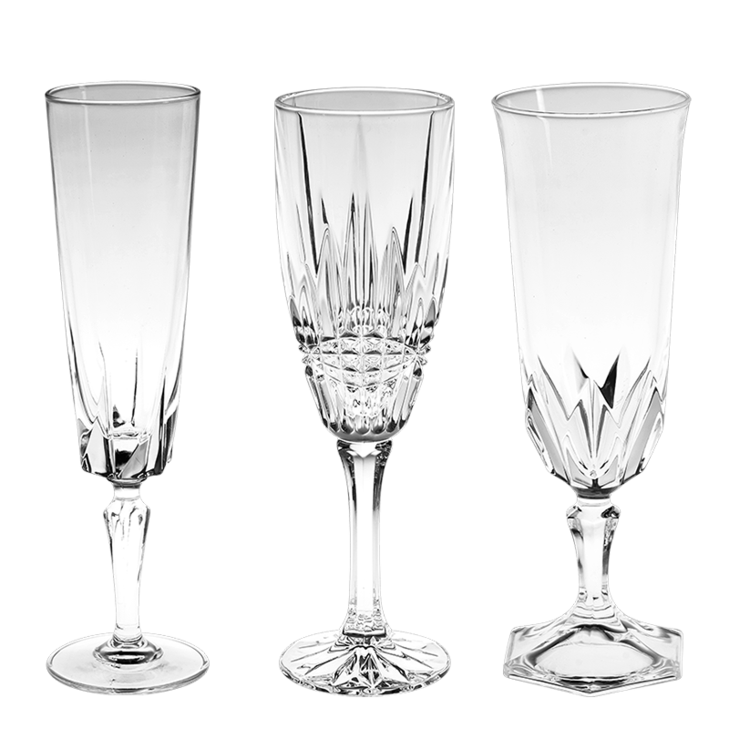 Flûte Vintage style cristal Ø 5-6 cm H 15-19 cm 10-17 cl