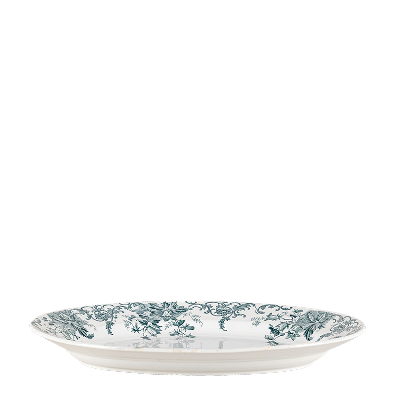 Ovale schaal Vintage blauw groen