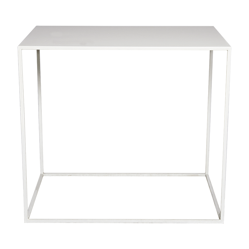 Table haute Quadra blanche 120 x 80 cm H 108 cm démontable