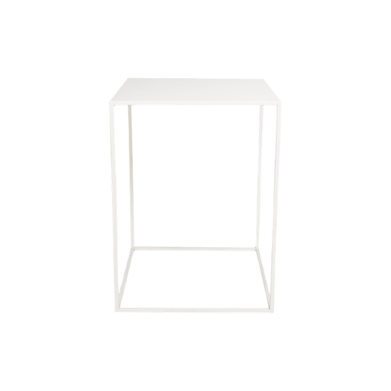 Table haute Quadra blanche 80 x 80 xH 108 cm démontable
