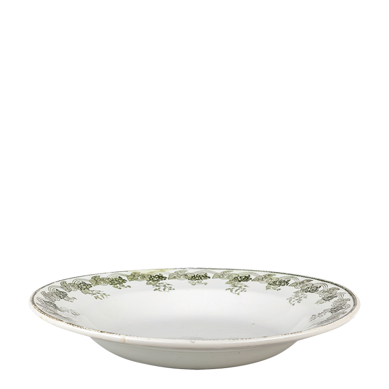 Diep bord Vintage blauw groen Ø 22-25 cm