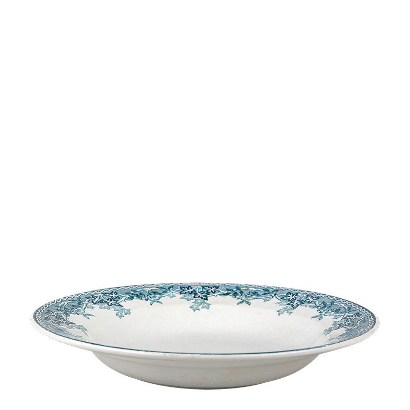 Assiette creuse Vintage bleu vert Ø 22-25 cm