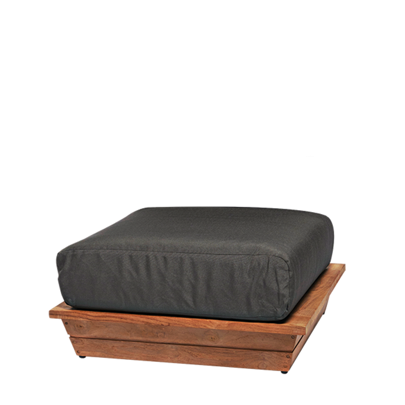 Poef Lounge Grey 76 x 76 cm H 36 cm