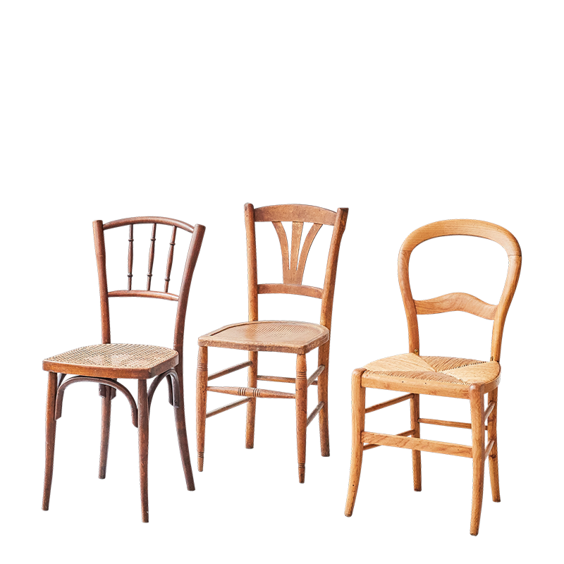 Chaise en bois vintage