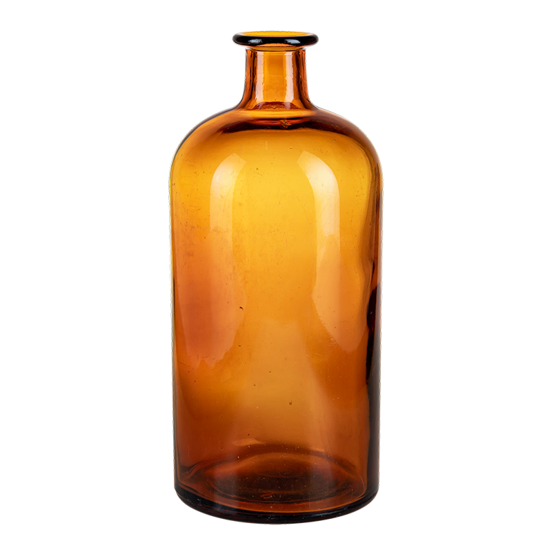 Pot à pharmacie vintage verre brun grand format