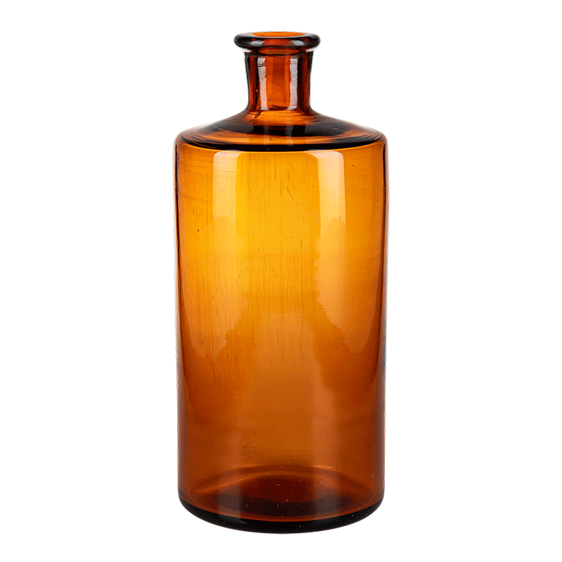 Pot à pharmacie vintage verre brun grand format