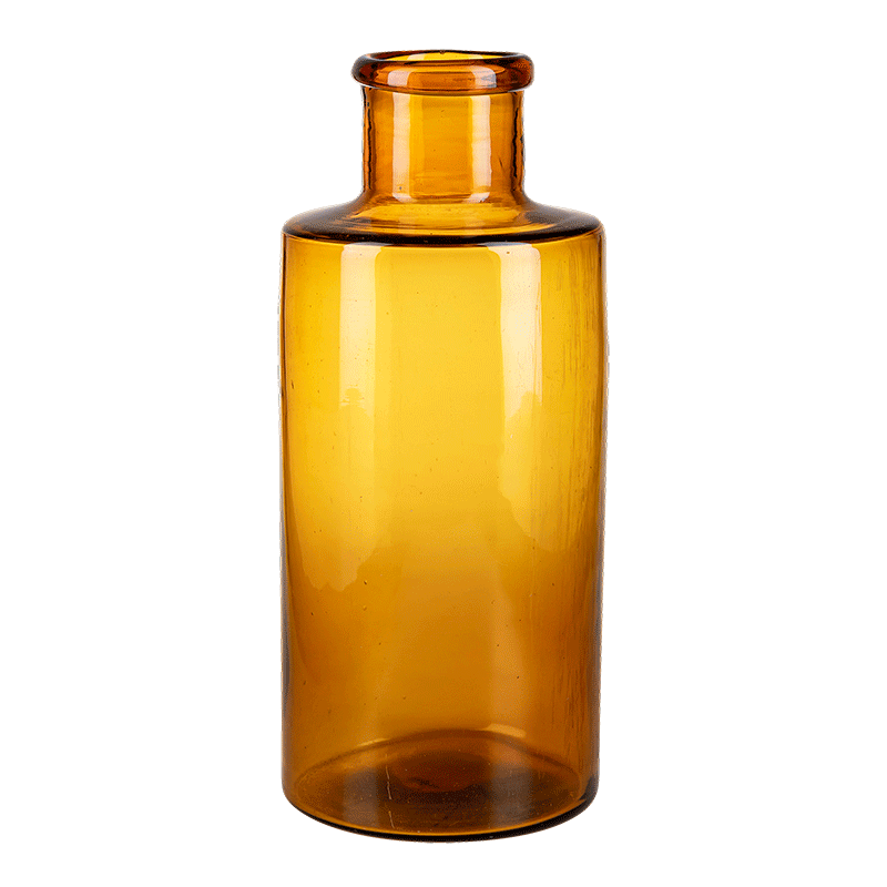 Pot à pharmacie vintage verre brun grand format