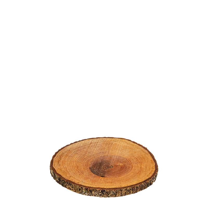Vintage houten onderlegger middelgroot  Ø 26-27 cm