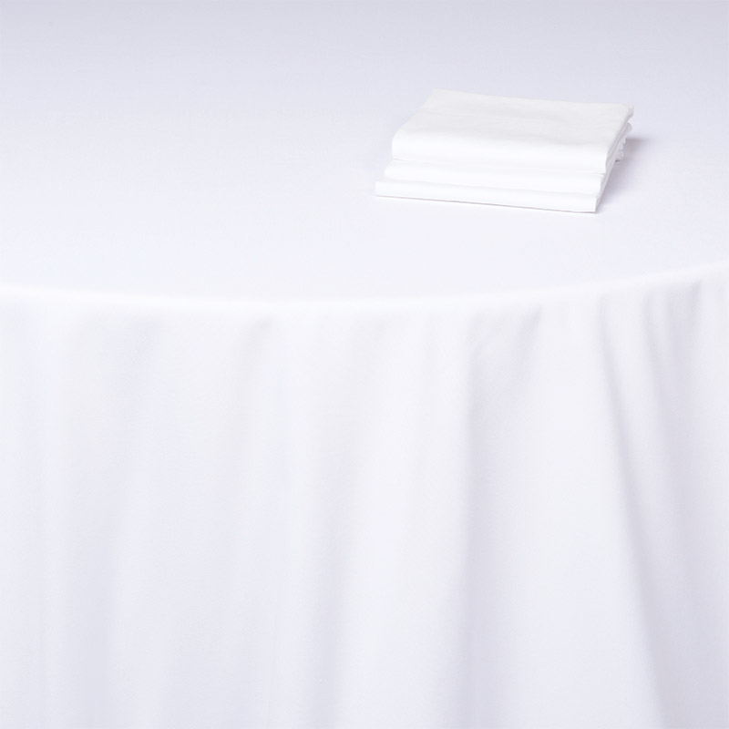 Serviette de table Alaska coton blanc uni 50 x 50 cm
