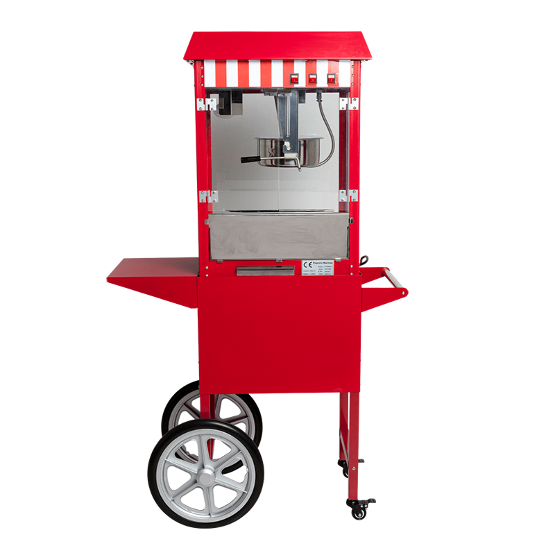 Popcornmachine op kar 56 x 42 cm H 156 cm