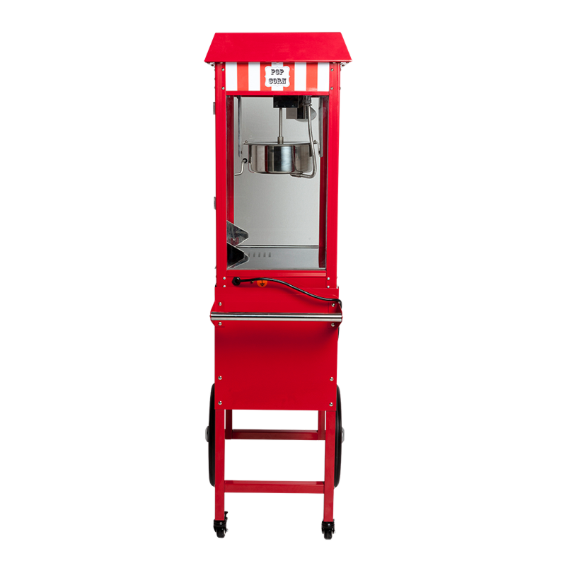 Popcornmachine op kar 56 x 42 cm H 156 cm