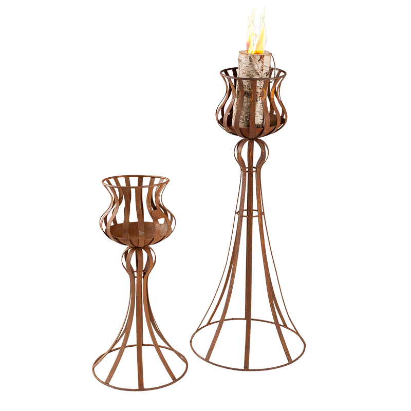 Windlicht buiten smeedijzer H 90 cm