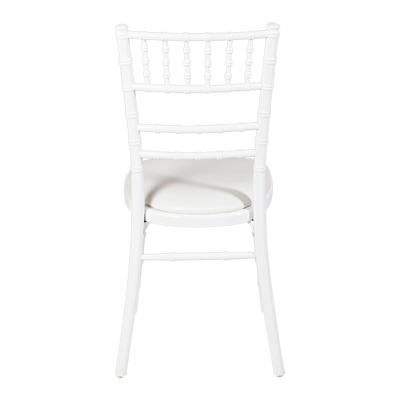 Chaise Bambou blanche assise vinyle blanc