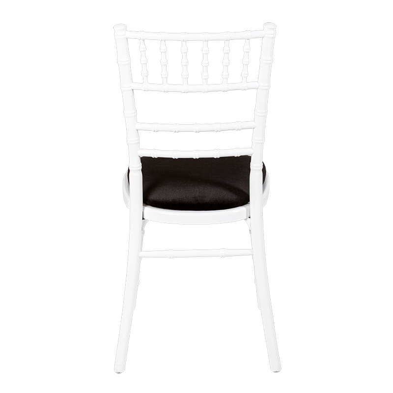 Chaise Bambou blanche assise velours noir