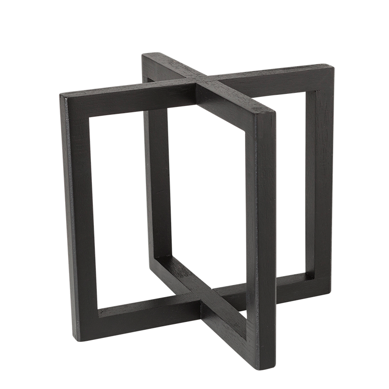 Réhausse bois noir 20 x 20 cm H 17,5 cm