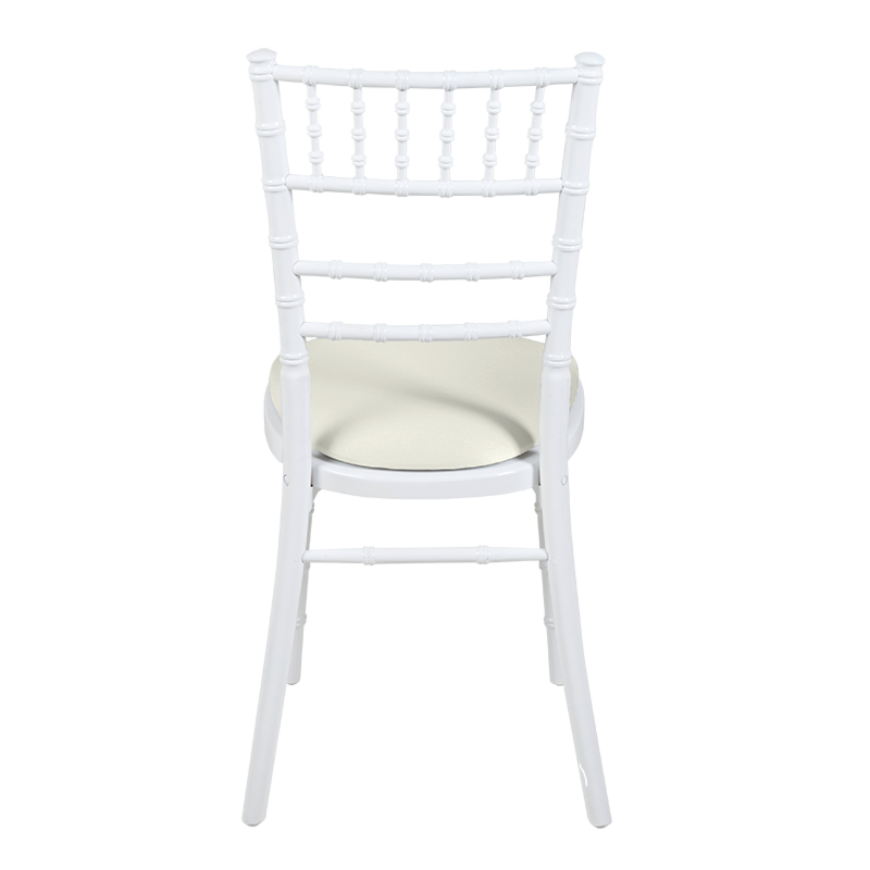 Chaise Bambou blanche assise stretch écru