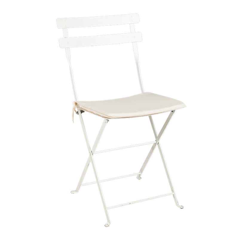 Witte Simplex-stoel met zitkussen