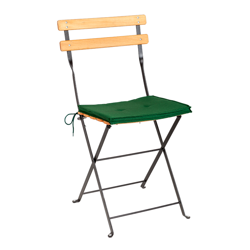 Chaise Trocadéro Wood avec galette verte