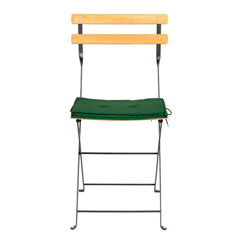 Chaise Trocadéro Wood avec galette verte