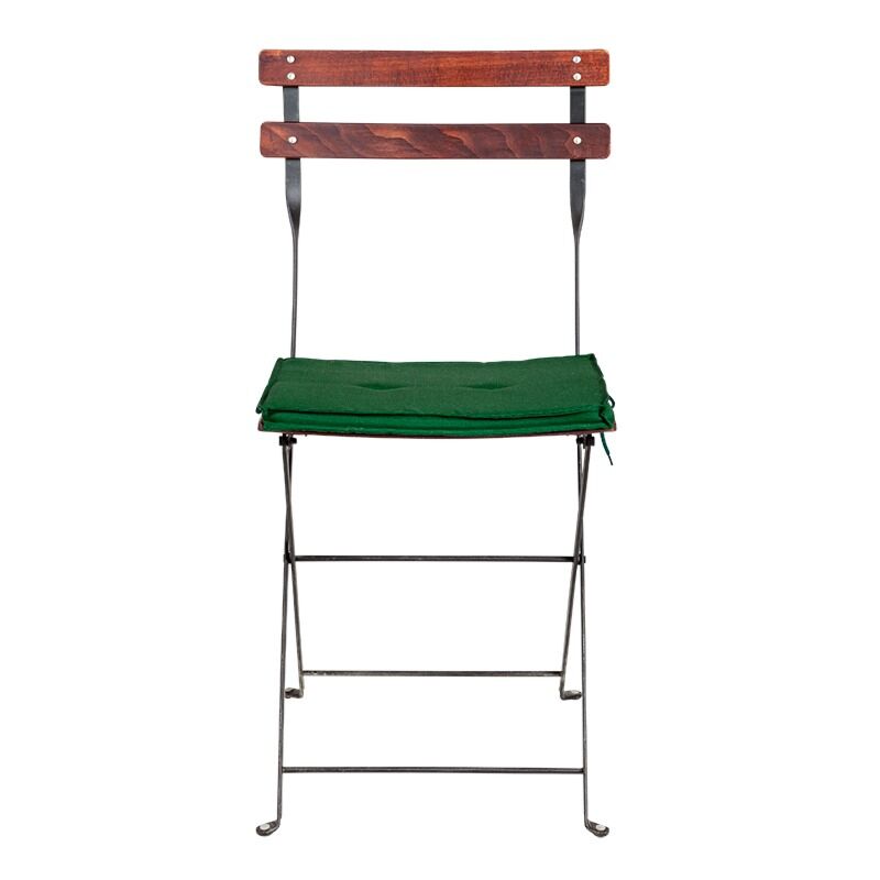 Chaise Simplex Acajou avec galette verte