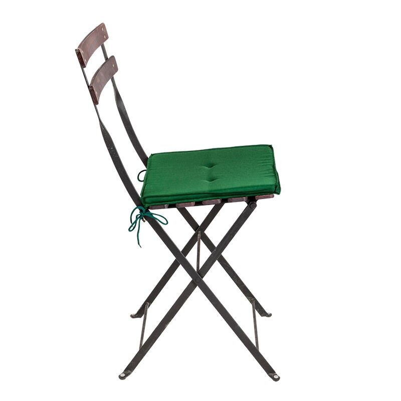 Chaise Simplex Acajou avec galette verte