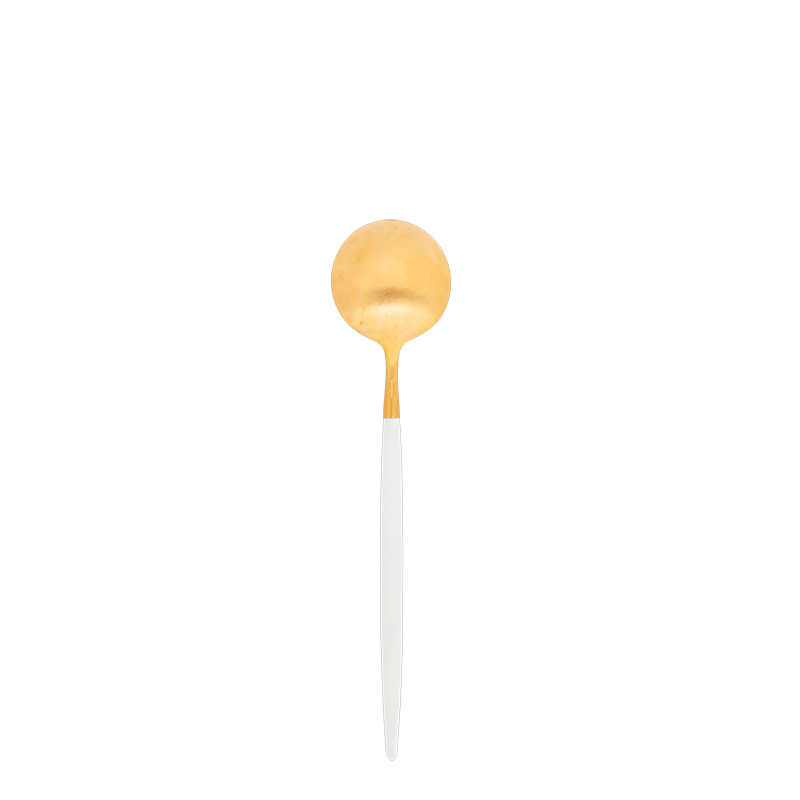 Cuillère à entremets Cutipol blanc et or
