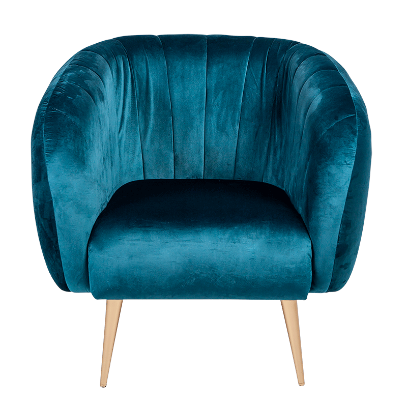 Zetel Juliette blauwgroen 78 x 84 cm H 85 cm