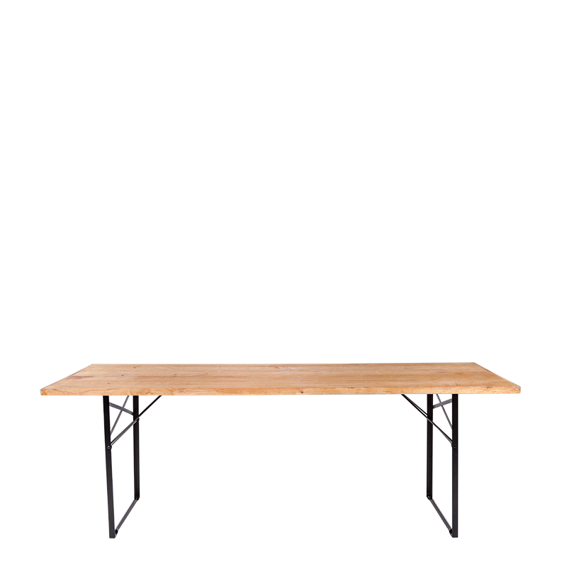 Wood-tafel rechthoekig 90 x 220 cm H 77 cm