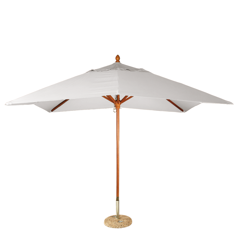 Parasol Louisiane blanc 300 x 300 cm + socle granit Ø 50 cm