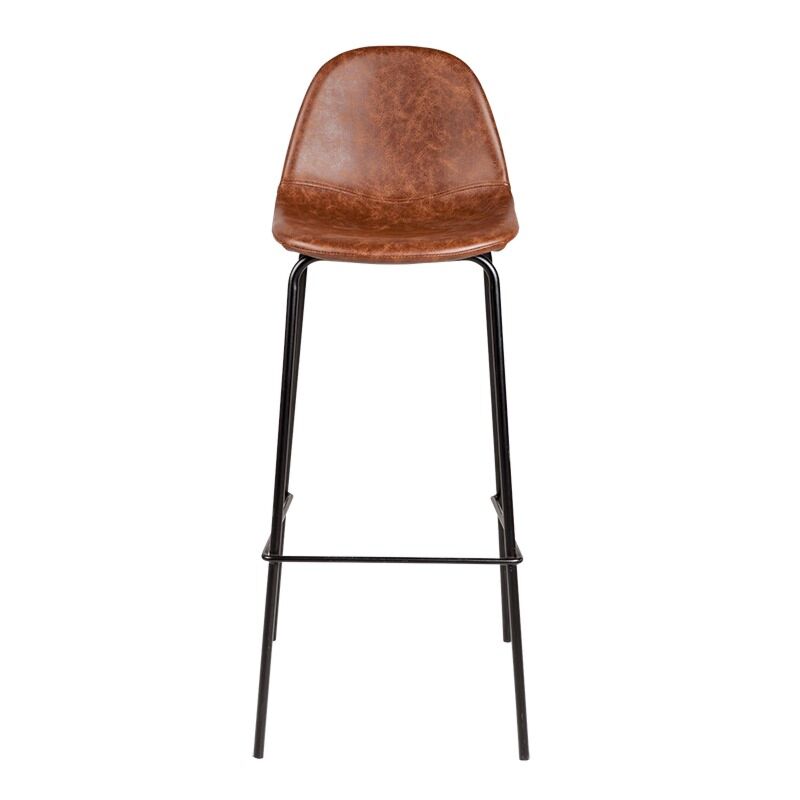 Lederen barkruk H 78 cm