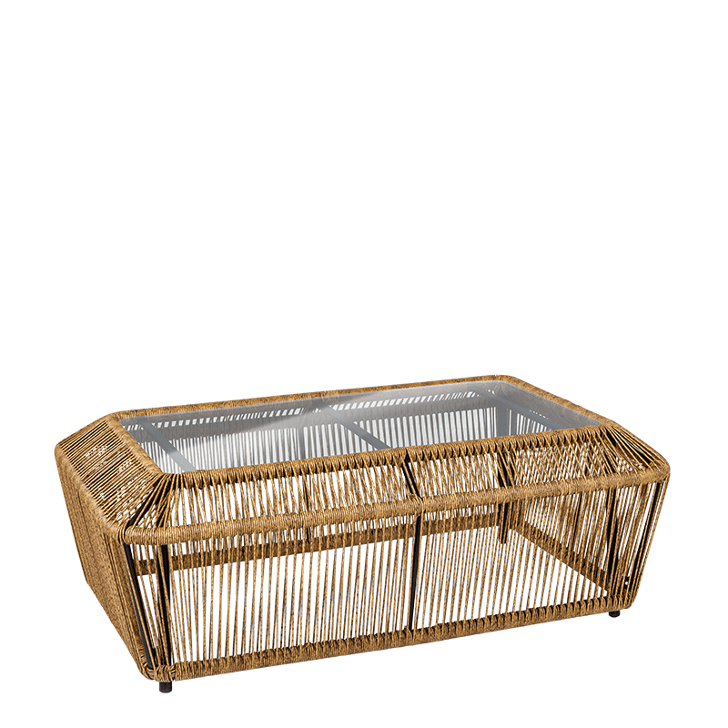Table basse rotin Terrasse 65 x 120 cm H 40 cm